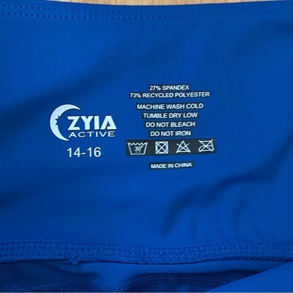 Blue Women's Athletic Leggings - Picture 4 of 5